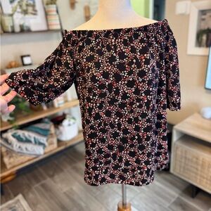 Michael Kors Floral Off-Shoulder Top